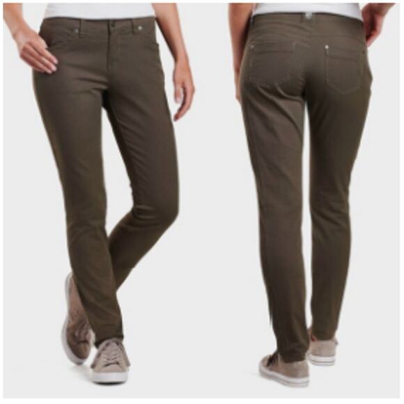 Kuhl Pants - KUHL Green Outdoor Hiking Skinny Leg Pants Size 6 Short Inseam 27"